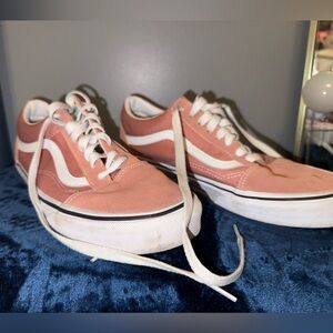 Vans Pink and White Women's Sneakers